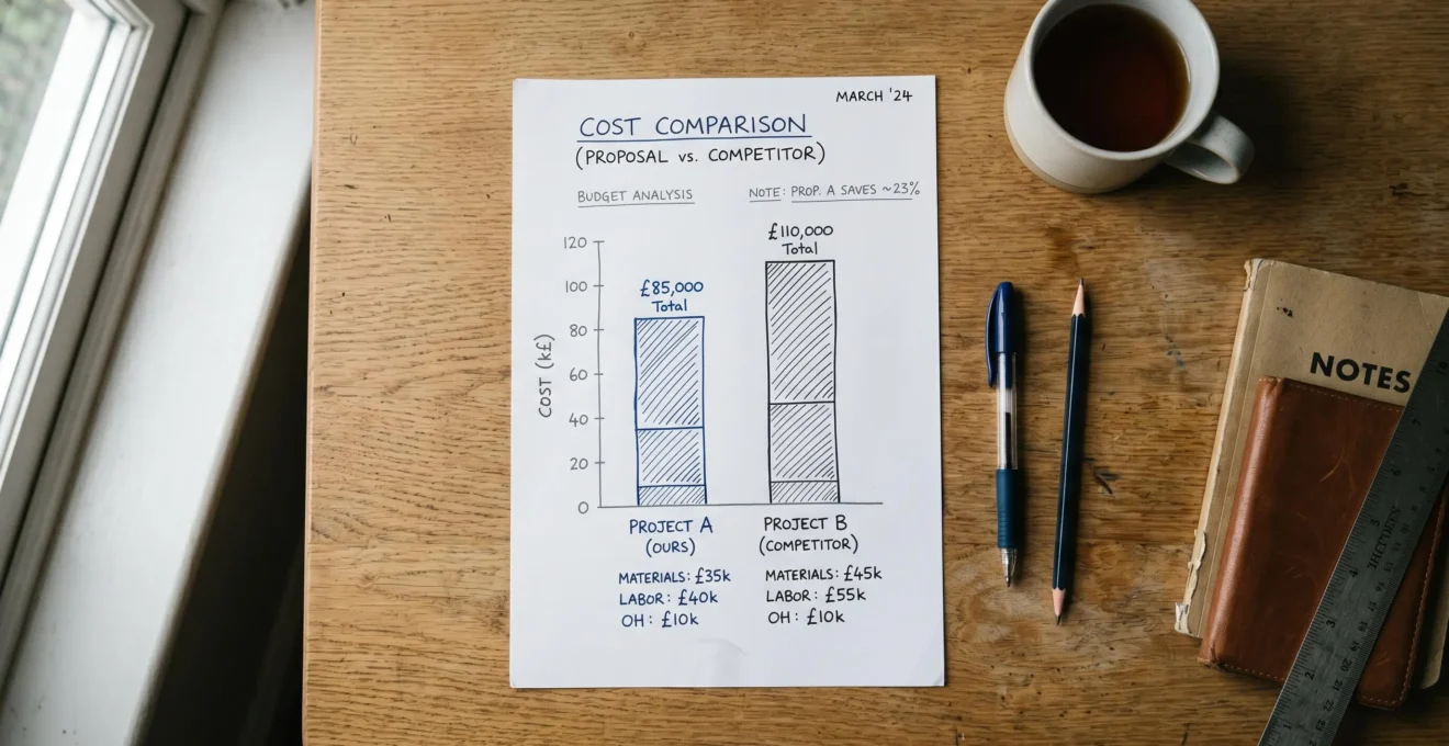 Graphique illustrant la comparaison des coûts entre stockage interne et location de box pour PME